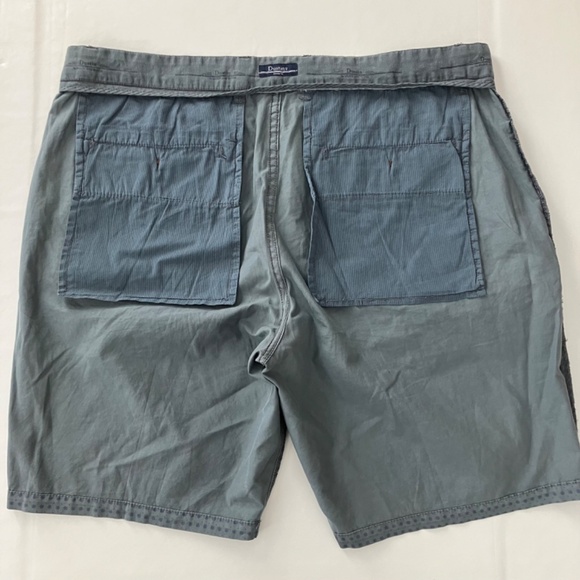 Dustin Men's Dress Shorts Size 38 Waist, Slate Colored with Small Navy Pattern - Picture 15 of 17